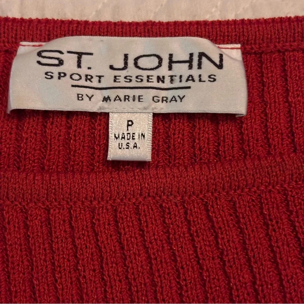 NWOT St. John Sport Rust Ribbed Knit Sweater - Sz Small